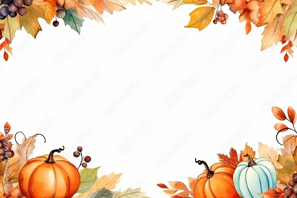 frame made of pumpkins and leaves frame made of pumpkins and leaves