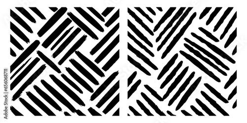 Zigzag chevron seamless pattern with geometric abstract ethnic texture and hand drawn vector tribal ornament