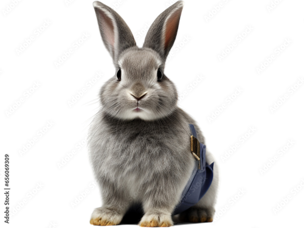 Obraz premium Security Officer Dwarf Bunny Transparent