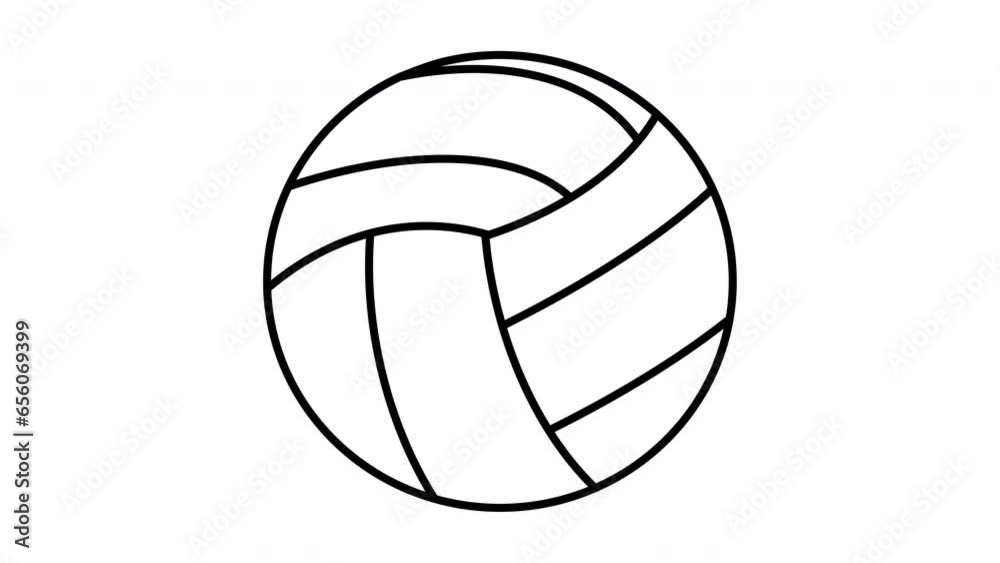 animated video of a sketch forming a volleyball ball animated video of a sketch forming a volleyball ball