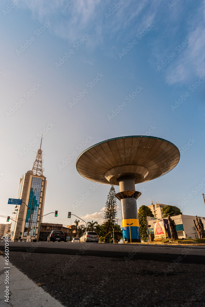 Obraz premium Nave extraterrestre, ponto turístico da cidade de Varginha, Minas Gerais