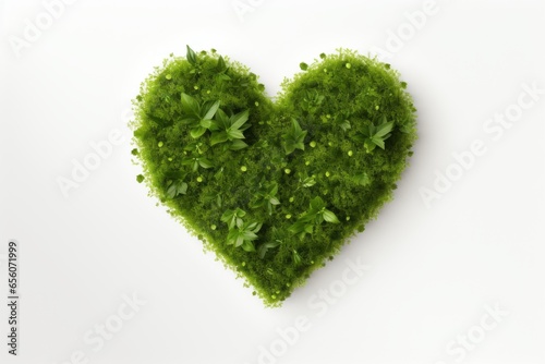 green heart-shaped trimmed hedge love for hobby gardeners and plant lovers Generative Ai