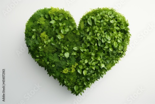 green heart-shaped trimmed hedge love for hobby gardeners and plant lovers Generative Ai