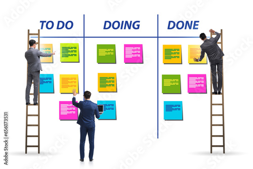 Obraz na płótnie Agile kanban board with outstanding tasks w salonie