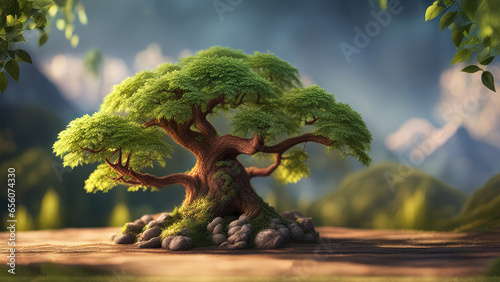 Bokeh Concept For Background Fantasy Tree In The Focus