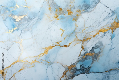 Blue with gold marble background.