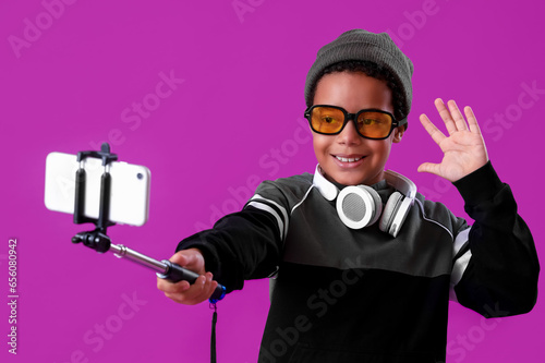 African-American little boy...
