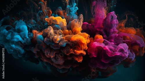 abstract ink paint smoke colorful background for design, background, wallpaper, banner, luxury