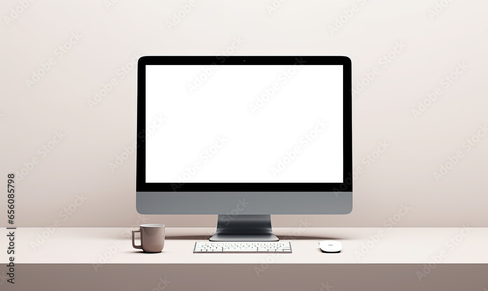 monitor with a screen mockup monitor with a screen mockup