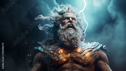 Jupiter - The roman god of sky and thunder.generative ai
 photo