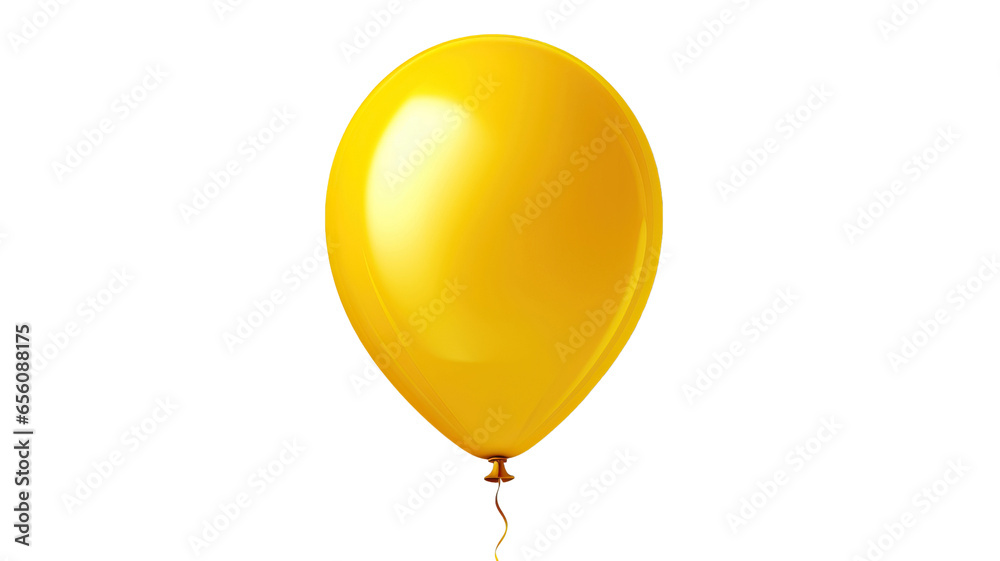 Yellow balloon isolated on a transparent or white background Yellow balloon isolated on a transparent or white background