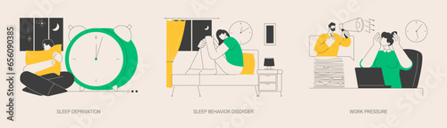 Stress management abstract concept vector illustrations.