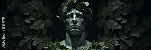 Portrait of the roman conquerer Ceasar.generative ai

