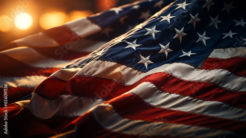 American Flag and tubine blades for Memorial Day or 4th of July.  Ai generated