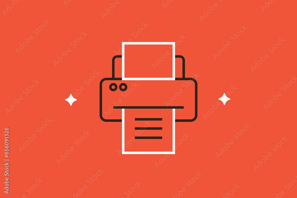 Geometric print document illustration in flat style design. Vector illustration. Geometric print document illustration in flat style design. Vector illustration.