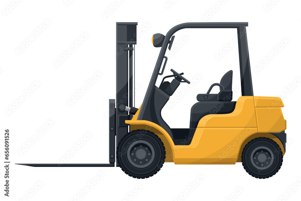 Forklifts for industrial use, warehouses, manufacturing complexes, logistics centers and self service stores for the transport of pallets with goods, loading and unloading of containers Forklifts for industrial use, warehouses, manufacturing complexes, logistics centers and self service stores for the transport of pallets with goods, loading and unloading of containers