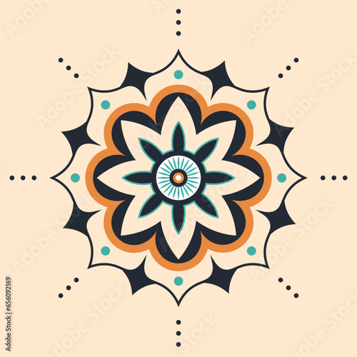 Indian Mandala. Ethnic Colorful Design. Vector Illustration