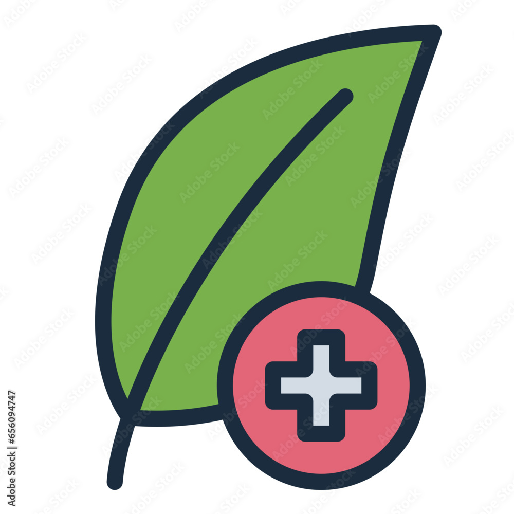 Herbal leaves medical  icon