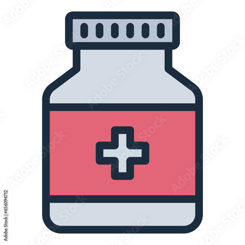 Drugs bottle icon