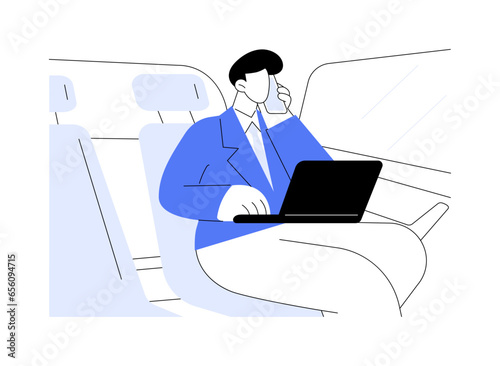 Working on the way abstract concept vector illustration.