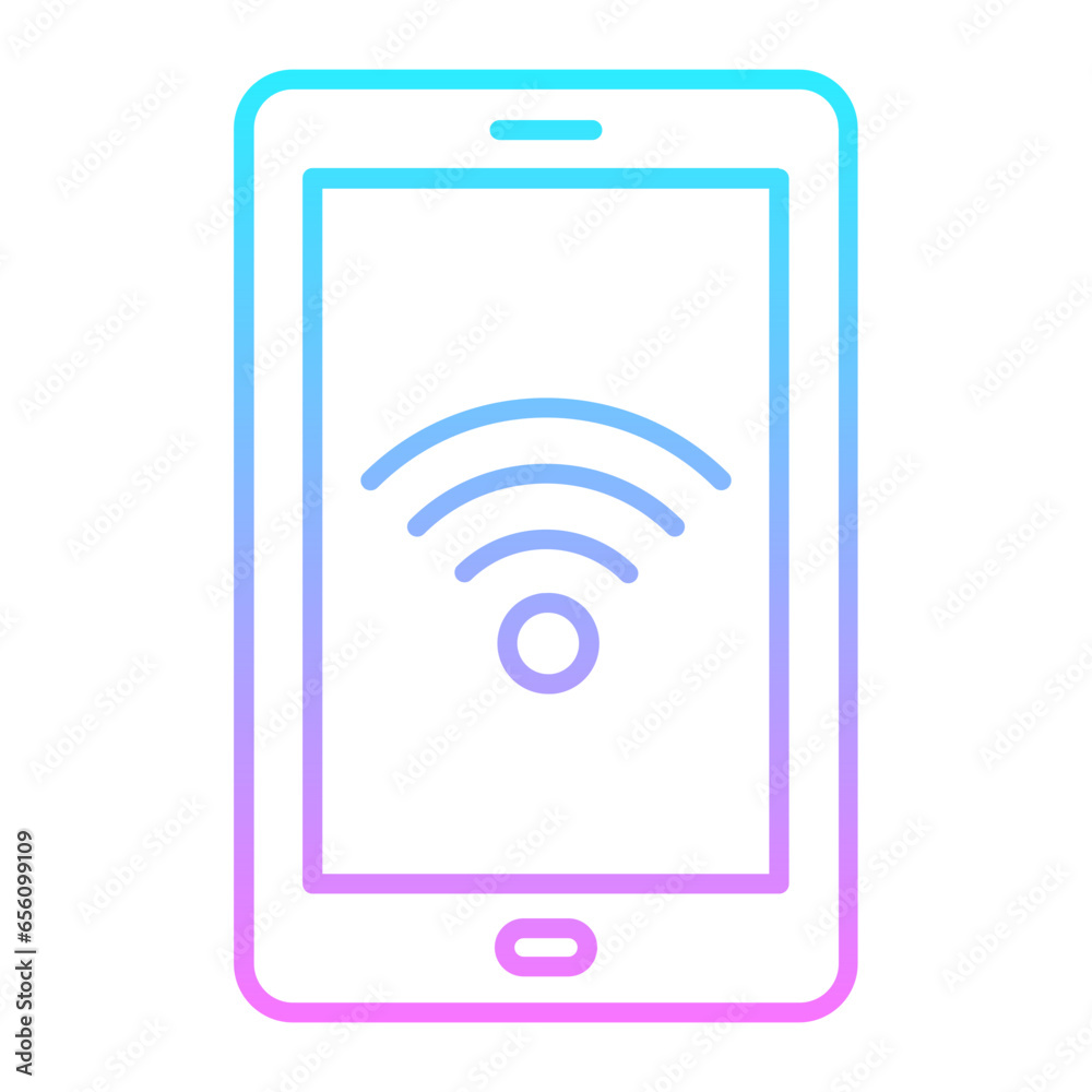 Mobile Wifi Gradient Icon Mobile Wifi Gradient Icon