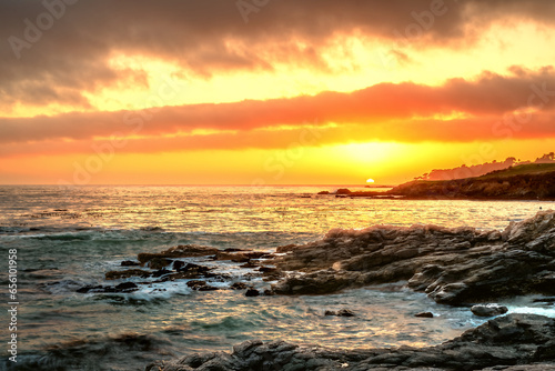 sunset over ocean
