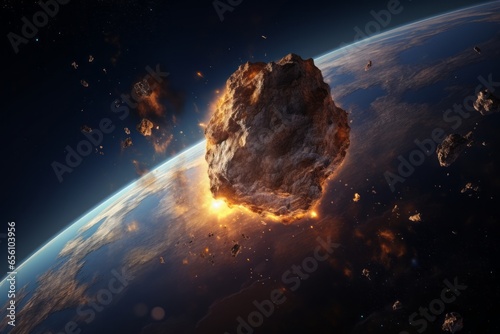 Meteorite that enters the Earth s atmosphere and burns up Generative Ai