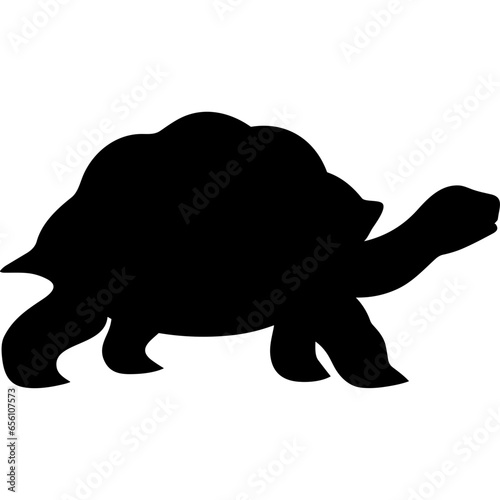 tortoise simple black silhouette vector