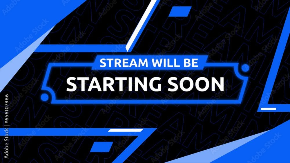 YouTube Or Twitch Streaming Overlay Animation With Blue Theme