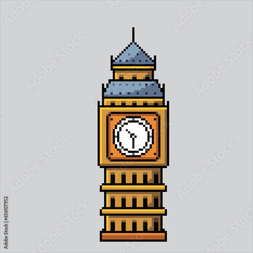 Pixel art illustration Big Ben. Pixelated Big Ben. Big Ben Tower landmark icon pixelated
for the pixel art game and icon for website and video game. old school retro.