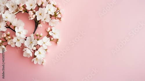 bouquet of roses on pink background