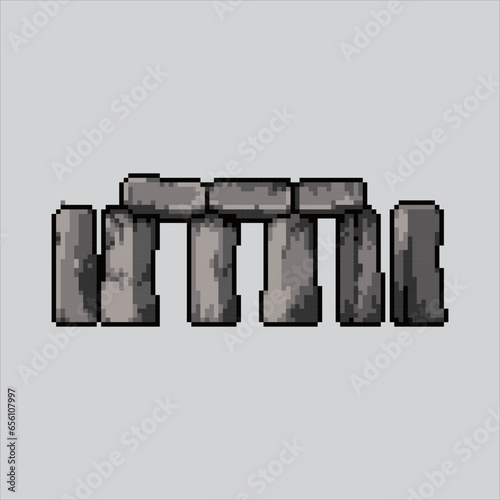 Pixel art illustration Stonehenge. Pixelated stonehenge. stonehenge landmark icon pixelated
for the pixel art game and icon for website and video game. old school retro.