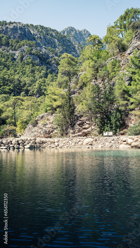 lake and mountains
