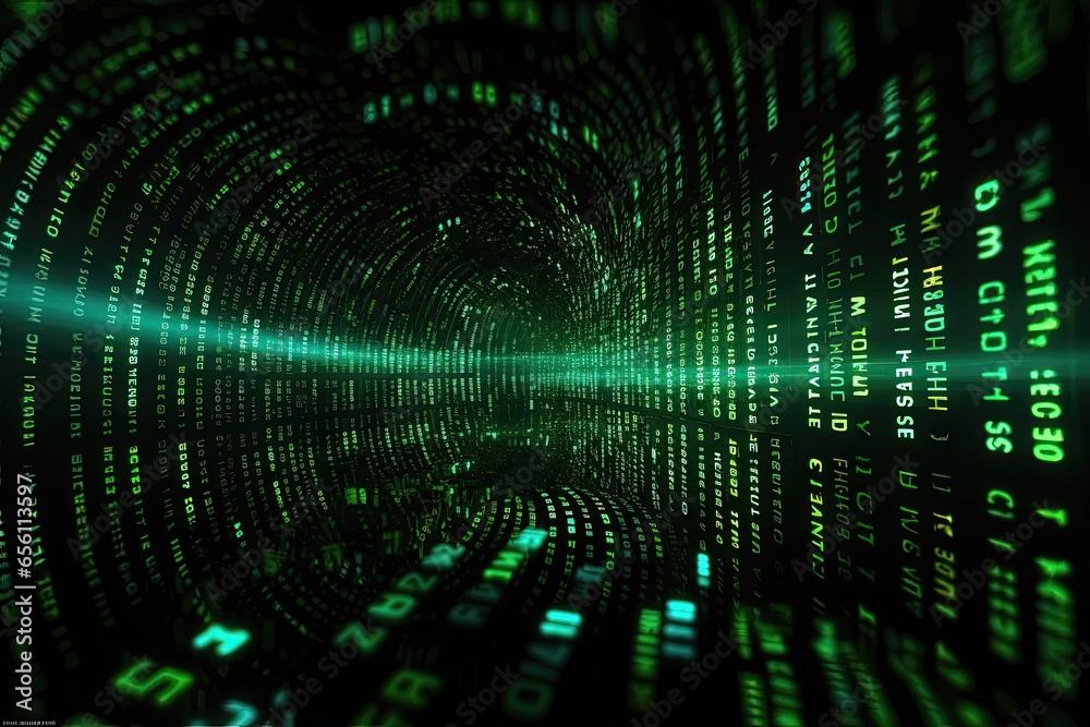 Naklejka premium abstract binary background Generative Ai