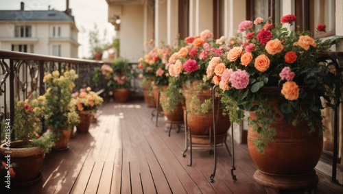 flowers on the porch