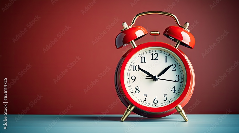 clock on a table, signaling the start of rush hour. Movement concept image, its the hour of start clock on a table, signaling the start of rush hour. Movement concept image, its the hour of start