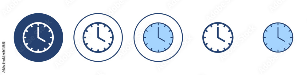 Clock icon vector. Time sign and symbol. watch icon Clock icon vector. Time sign and symbol. watch icon