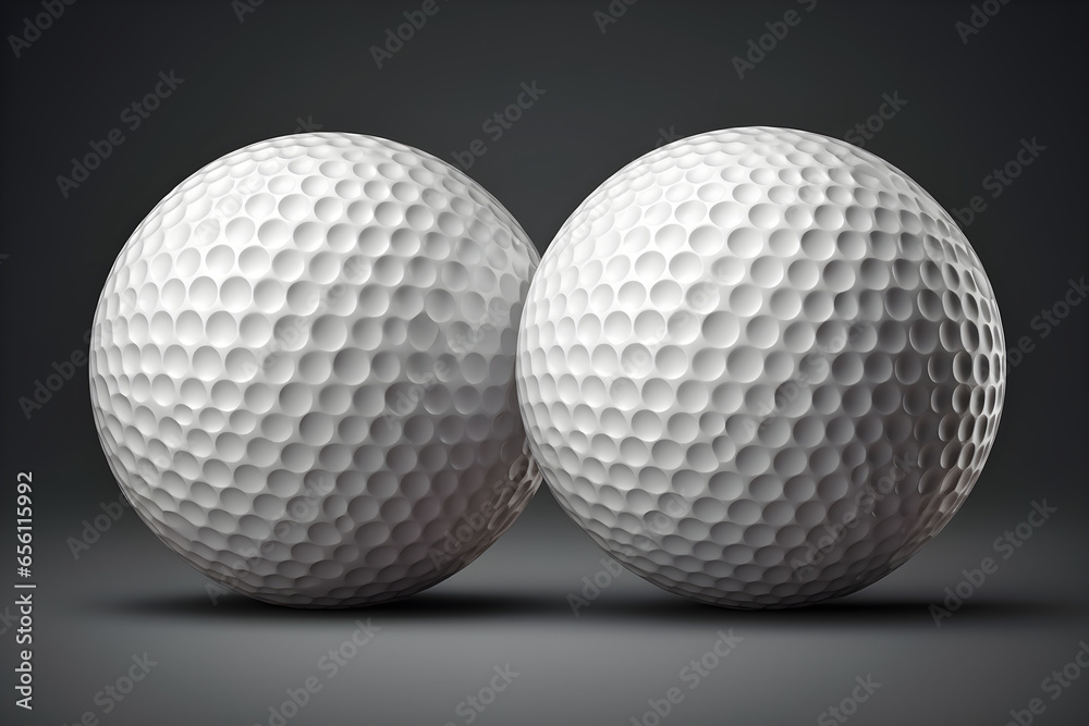 Golf ball isolated on a dark background with copy space Golf ball isolated on a dark background with copy space
