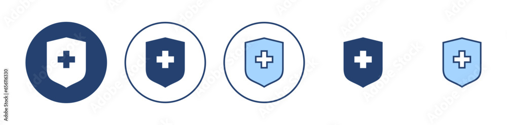 Health insurance icon vector. Insurance health document sign and symbol Health insurance icon vector. Insurance health document sign and symbol