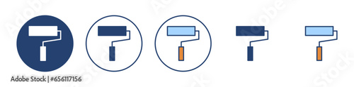 Paint icon vector. paint brush sign and symbol. paint roller icon vector