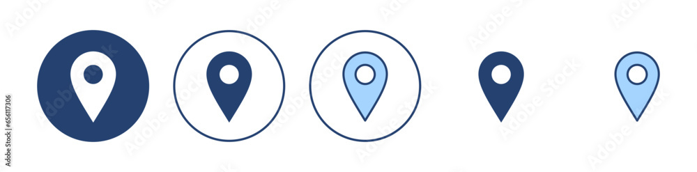 Pin icon vector. Location sign and symbol. destination icon. map pin Pin icon vector. Location sign and symbol. destination icon. map pin