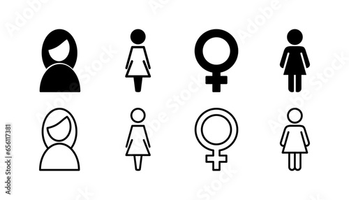 Female icon vector. toilet icon. restroom sign. gender