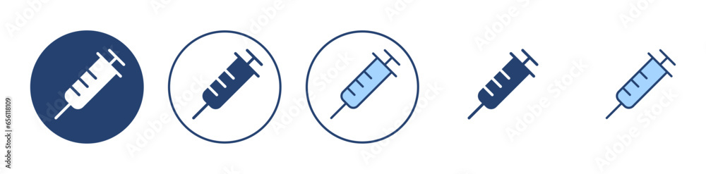 Syringe icon vector. injection sign and symbol.vaccine icon Syringe icon vector. injection sign and symbol.vaccine icon