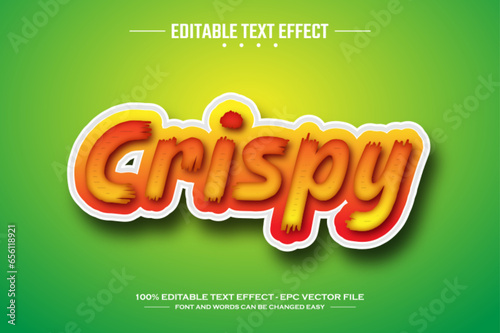 Crispy 3D editable text effect template