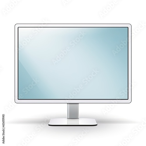 lcd monitor isolated on white