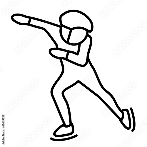 Speed Skating Icon