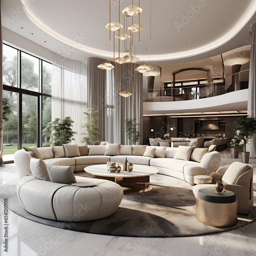 modern living room with furniture modern living room 3d render of luxury home interior, living room