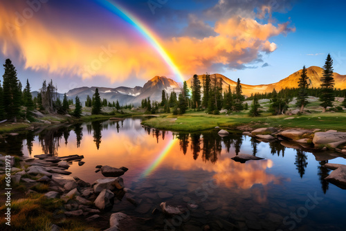 Traumhafte Regenbogenlandschaft