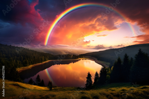 Traumhafte Regenbogenlandschaft