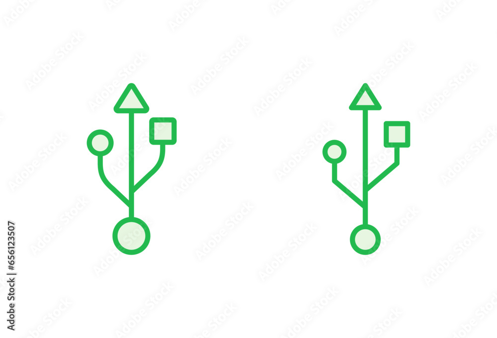 Usb icon set. Flash disk icon vector Usb icon set. Flash disk icon vector